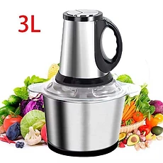 Hachoir (3 Litres) Électrique Multifonction en Inox (3 Litres)
