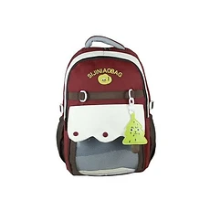 Sac à dos écolier bordeaux et blanc
