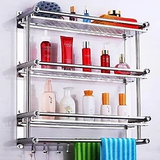 Étagère de douche murale en acier inoxydable
