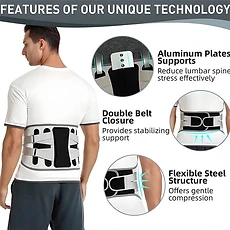 Ceinture de soutien lombaire orthopédique à double serrage