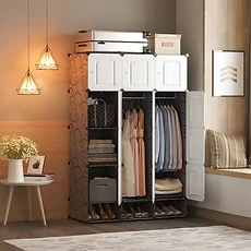 Armoire penderie modulaire en plastique résine
