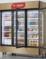 Réfrigérateur Vitrine Vertical 3 Portes XXL de Smart Technologie
