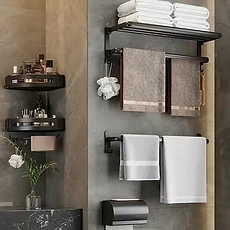 Ensemble d'accessoires de salle de bain mural en mat. )06 PCS