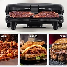 Appareil à croque-monsieur et grill électrique compact
