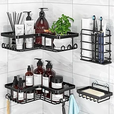 Étagère de Salle de Bain 5 en 1 Corner Shower Caddy