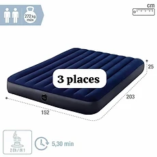 Matelas Gonflable 3 places (modèle Classic / Downy)