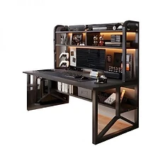 Bureau d'ordinateur moderne avec étagère supérieure (Hutch) 