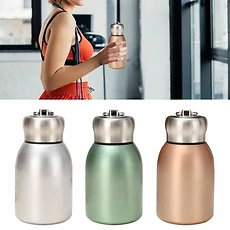 Mini Mugs 300ml double paroi en acier inoxydable isolé sous vide, bouteille d'eau, gobelet, et tasse.