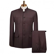 Costume pour homme à col Mao 