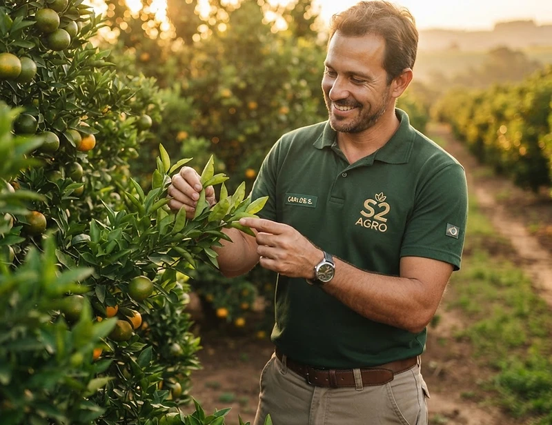 Visita técnica da S2 AGRO em lavoura de citros no Recôncavo Baiano