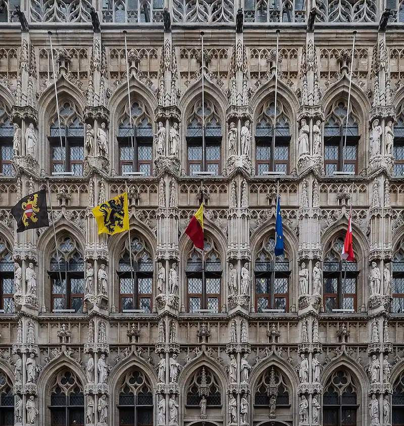 Gotisch stadhuis van Leuven aan de Grote Markt, herkenningspunt voor een EPC-keuring in Leuven