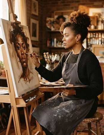 Custom portrait painting experience