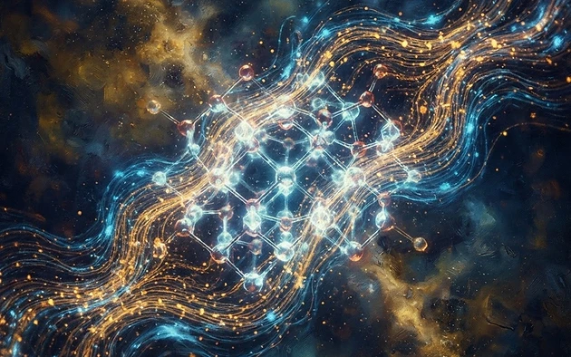 Illustration for: Hotter Than Lava, Solid as a Rock: Physicists Forge 'Superionic Ice' at Over 2,000 °C
