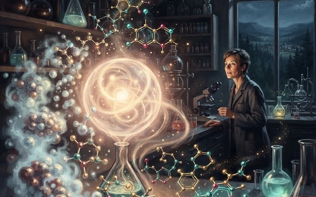 Illustration for: Turning Greenhouse Gases into Life-Saving Medicine