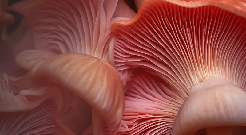 Commercial pink oyster ready-to-fruit blocks