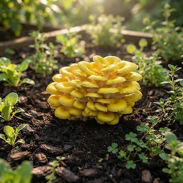 Yellow Oyster Bury and Grow Kit