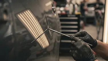 Paintless dent repair at Legacy Collision Center in Farmington, NM