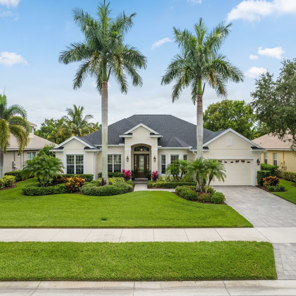 Florida home with a new roof and new energy-efficient windows