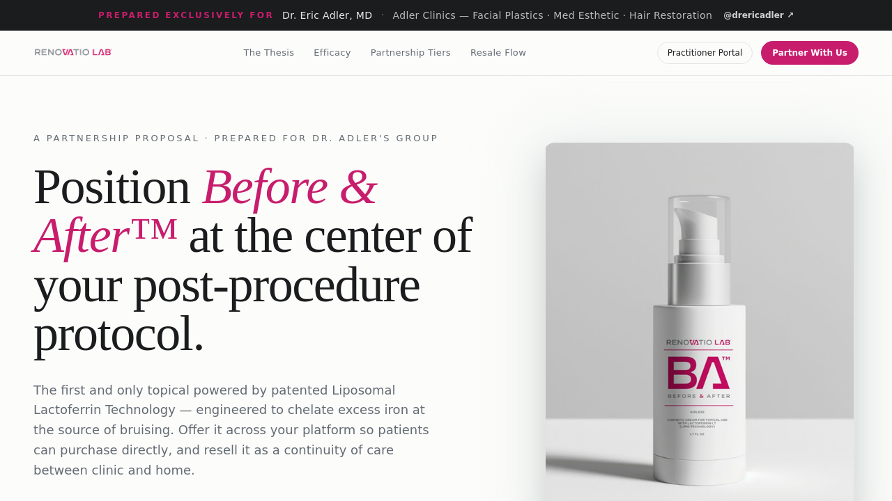 Partnership Before & After resale template preview