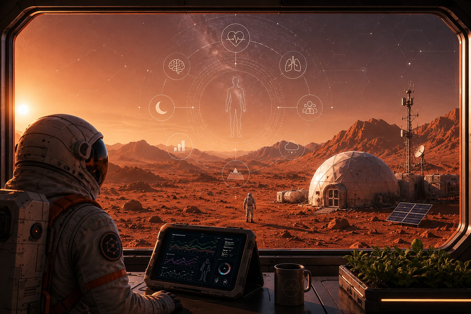 Visual representation of MyrmexInnerSpace: An Integrated Human-State and Environmental Decision-Support System for EVA Readiness and Operations research project