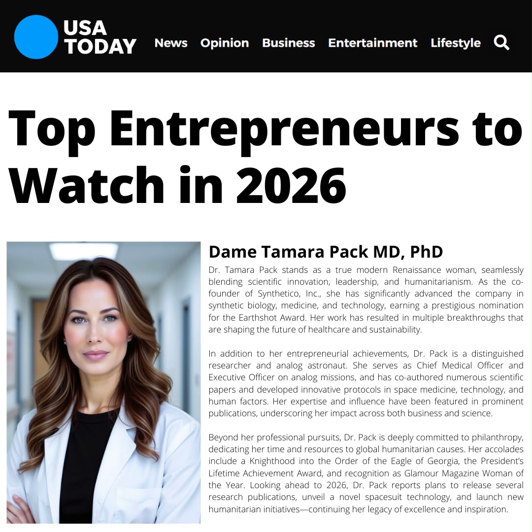 Top Entrepreneur in USA Today: Crew Member Dame Tamara Pack