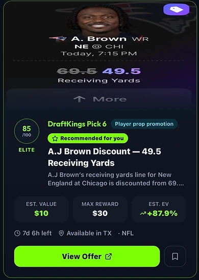 A.J. Brown offer card