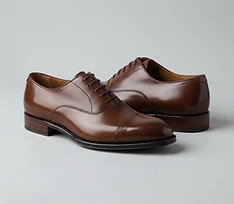 Brown leather oxfords