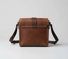 Small brown leather bag