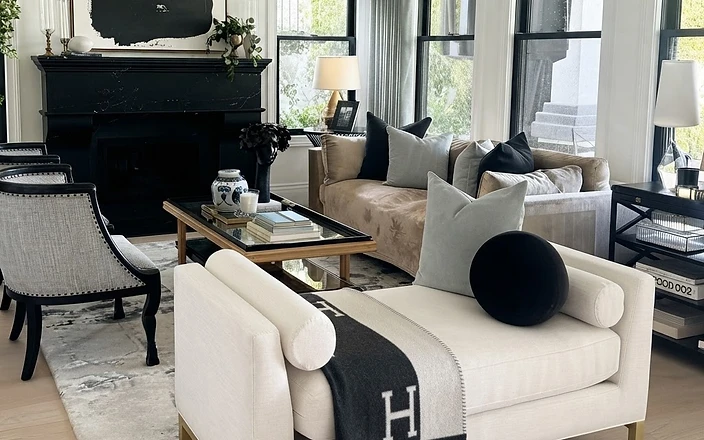 Black & Cream Living Room