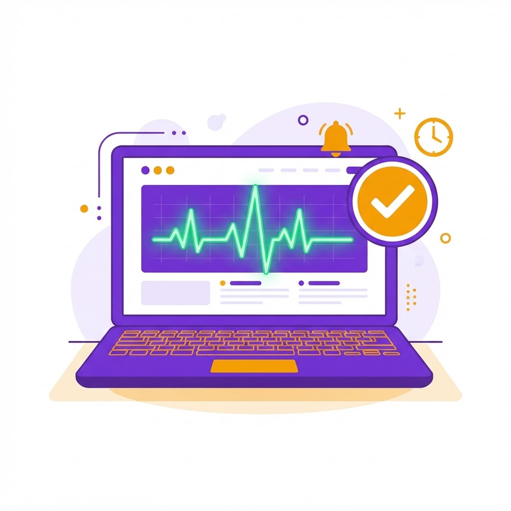 Website uptime monitoring with live checks and response time