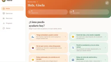 Aplicación de apoyo emocional-Nutrición template preview