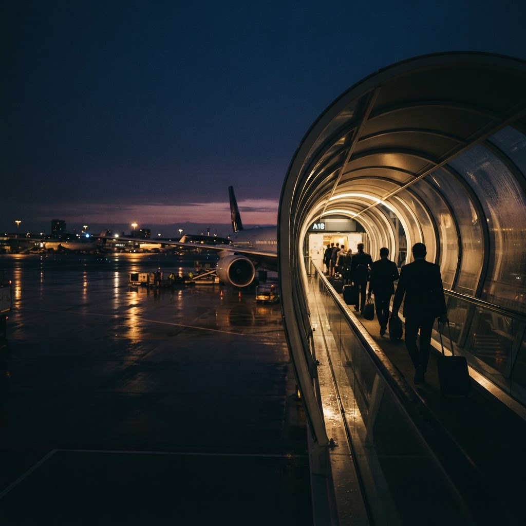 Passengers boarding