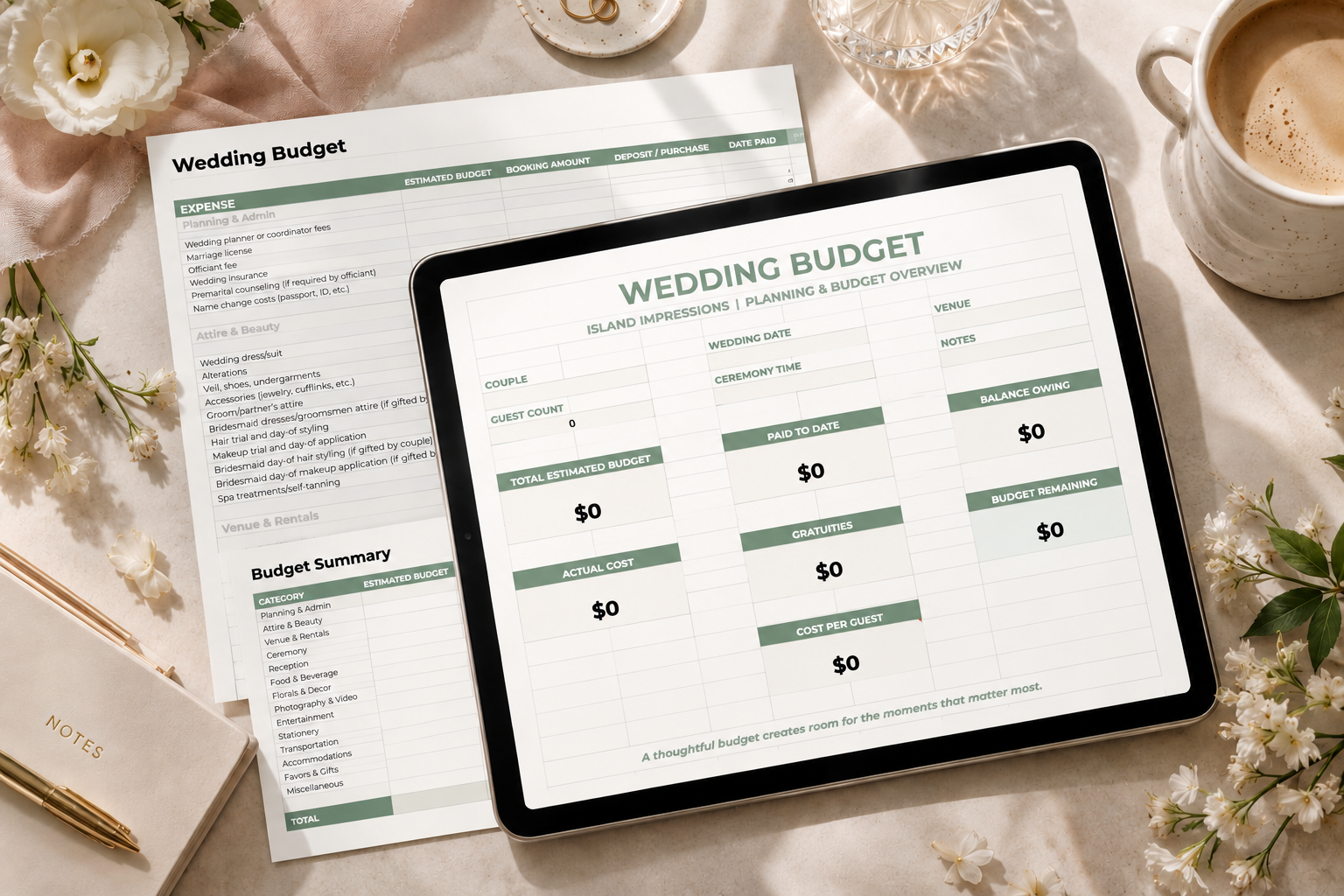 The Wedding Budget Tool — guide cover