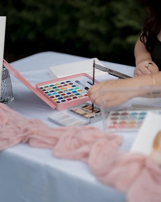 Live watercolour portrait