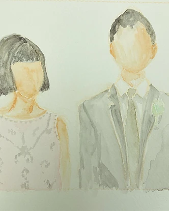 Live watercolour portrait