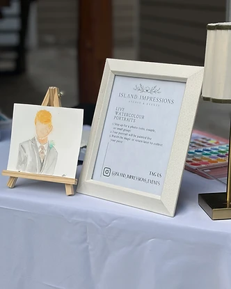Live watercolour portrait