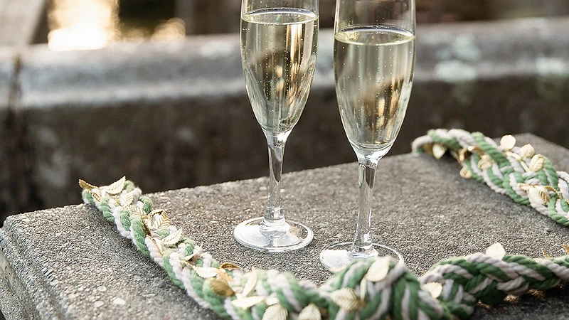 An editorial wedding scene on Vancouver Island