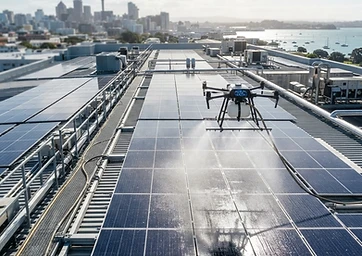 Commercial Rooftop Solar Cleaning