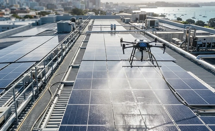 Drone Solar Panel Cleaning