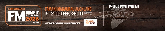Proud partner of the FM Summit Aotearoa 2026, Te Hui Taumata a FM, Auckland, 19–21 October, Shed 10