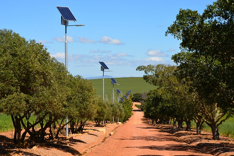 LED solar lighting solution for research farm