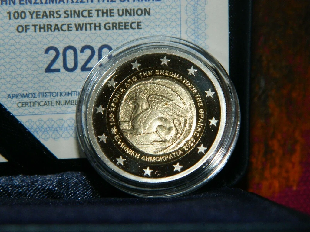 Greece 2020 €2 Greece, 2020, Thrace Proof, 2 Euro Coin bimetallic