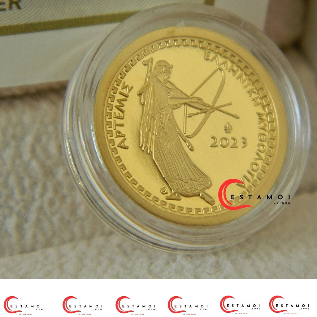 Greece 2023 €100 Greece, 2023, 100 Euro, Gold Coin, Artemis: Goddess of the Moon & Hunt