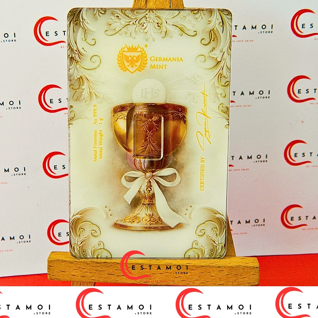 Germania Mint Germania Mint, Gold Bar, 1G, 999.9 Gold, Special Occasion: Babtism