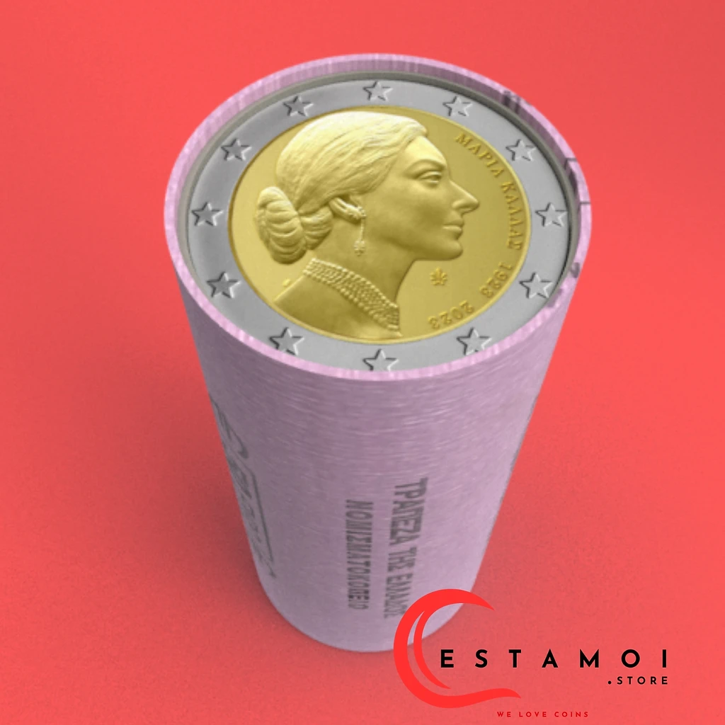Greece 2023 €2 Greece, 2023, Maria Callas, 2 euro Roll (25 Coins) bimetallic