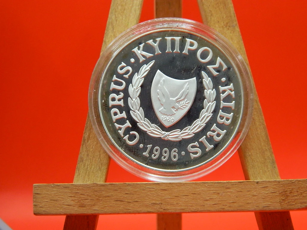Cyprus 1996 £1 Cyprus, 1996, Atlanta Olympic Games, 1 pound, Proof, silver coin