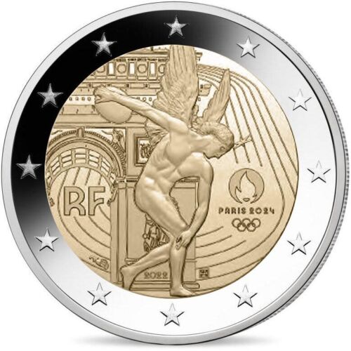 France 2022 €2 France, 2022, Paris 2024 Olympics, 2 euro coin, Proof in Box with COA bimetallic