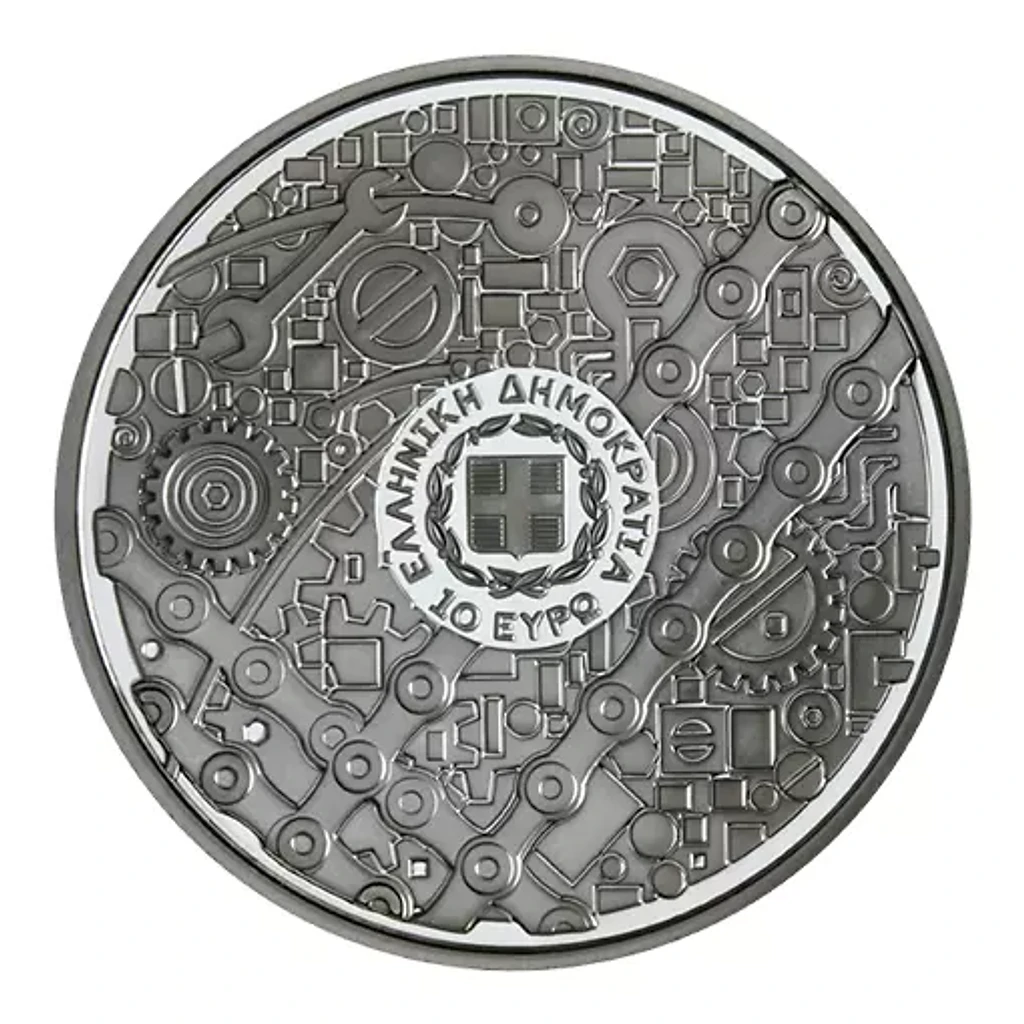 Greece 2023 €10 Greece, 2023,  10 Euro, Silver Coin, Maidservant of Philo: The 1st Robot, Proof!