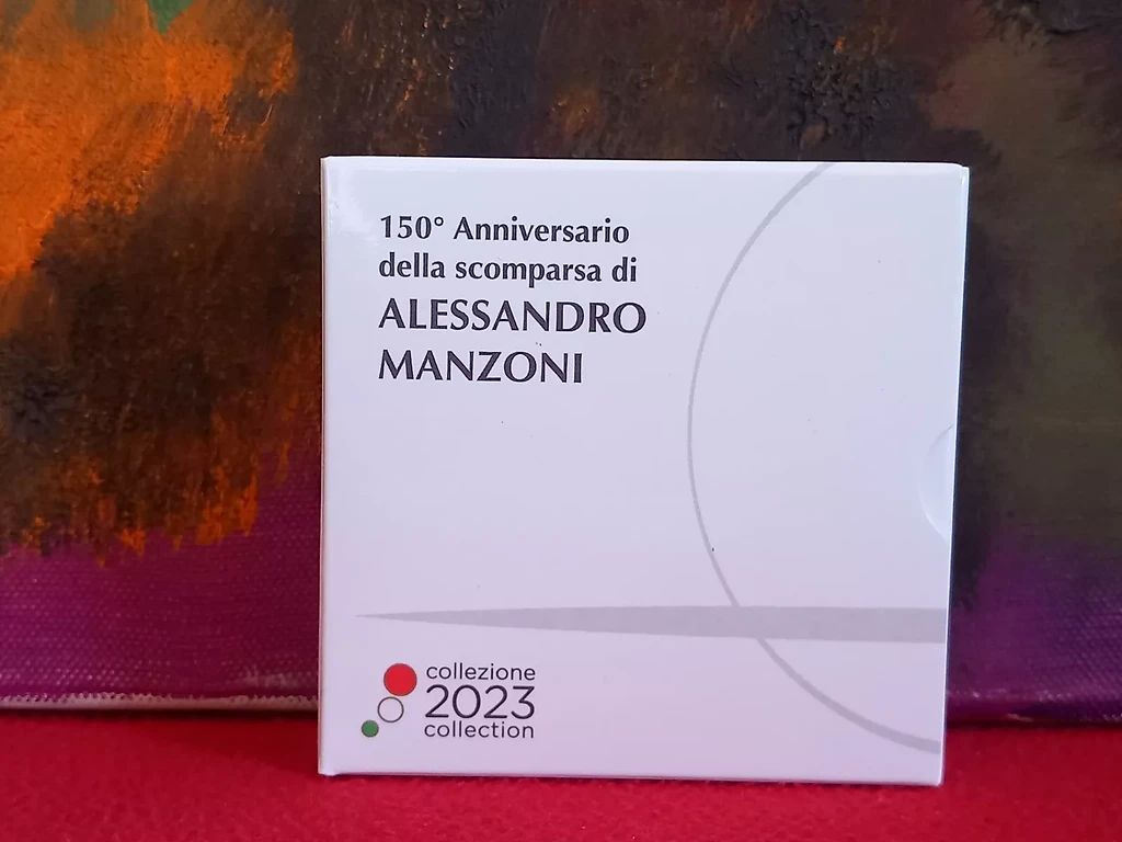 Italy 2023 €2 Italy, 2023, 2 Euro Coin, Manzoni, Proof / BE Coin bimetallic
