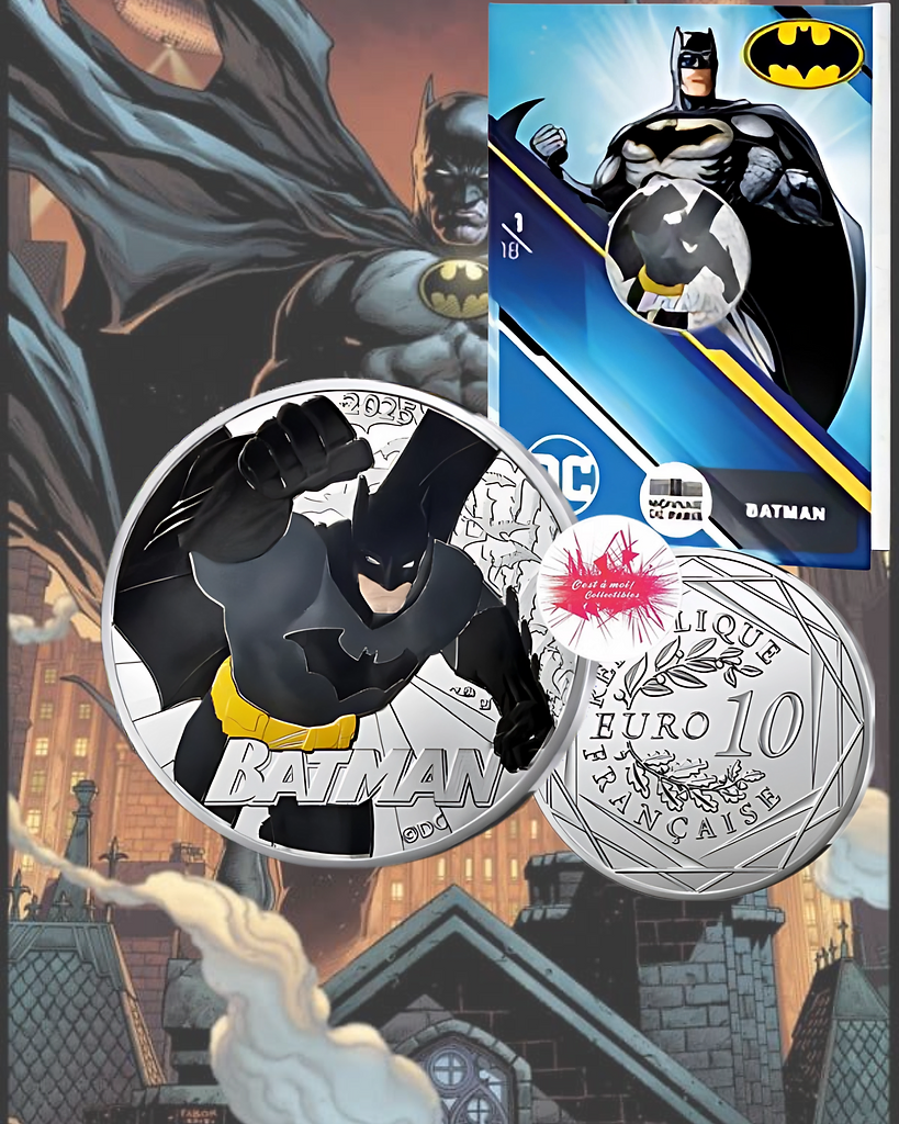 France 2025 €10 France, 2025, 10 euro, Silver Coin , DC: Batman !